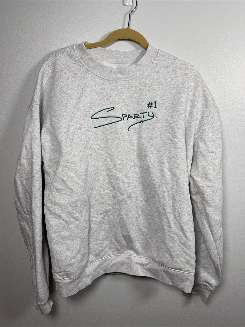 Women’s Kiloh + Co MSU Light Gray Crewneck Sweatshirt Size Large